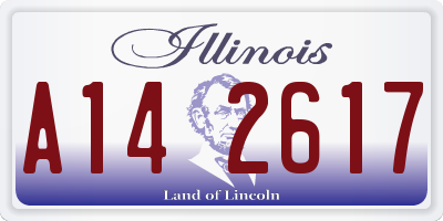 IL license plate A142617