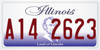 IL license plate A142623