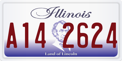 IL license plate A142624