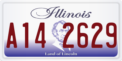 IL license plate A142629