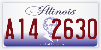 IL license plate A142630