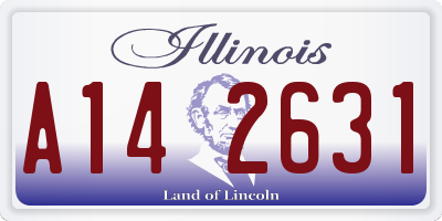 IL license plate A142631
