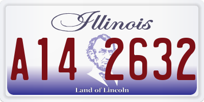 IL license plate A142632