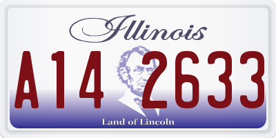IL license plate A142633