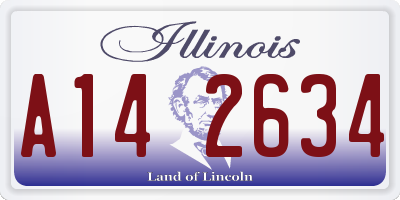 IL license plate A142634