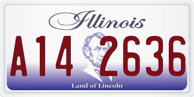 IL license plate A142636