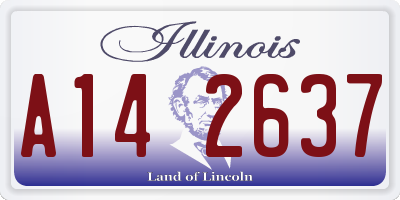 IL license plate A142637