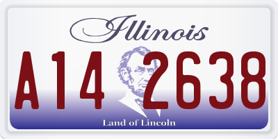 IL license plate A142638