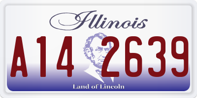 IL license plate A142639