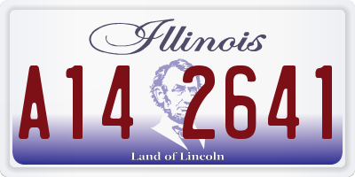 IL license plate A142641