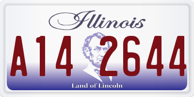IL license plate A142644