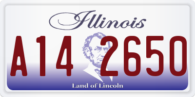 IL license plate A142650