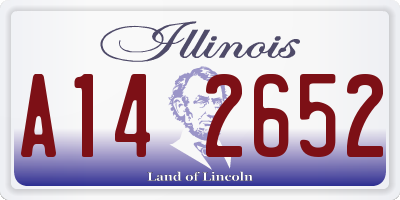 IL license plate A142652