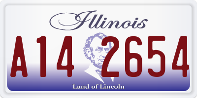 IL license plate A142654