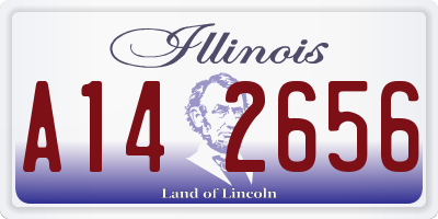 IL license plate A142656