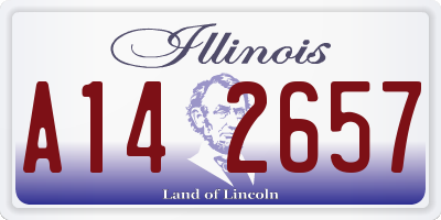IL license plate A142657