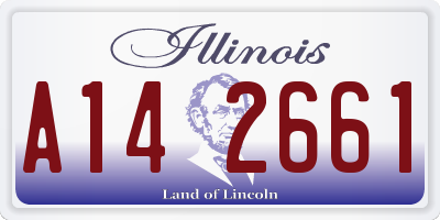 IL license plate A142661