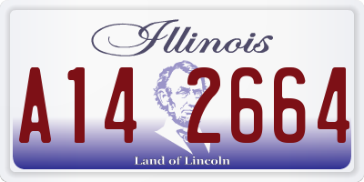 IL license plate A142664