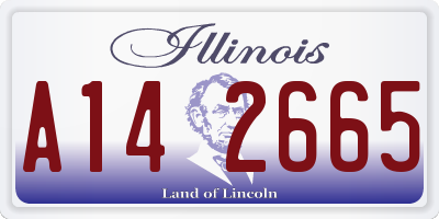 IL license plate A142665
