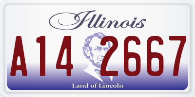 IL license plate A142667