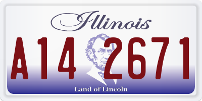 IL license plate A142671
