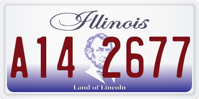 IL license plate A142677