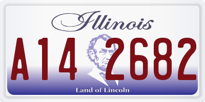 IL license plate A142682