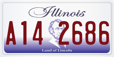 IL license plate A142686