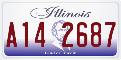 IL license plate A142687