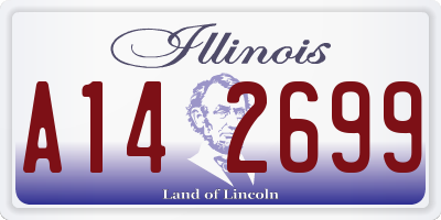 IL license plate A142699