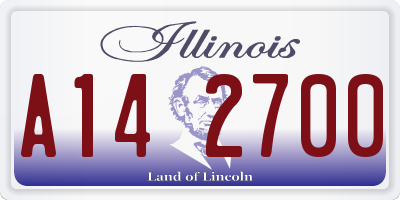 IL license plate A142700