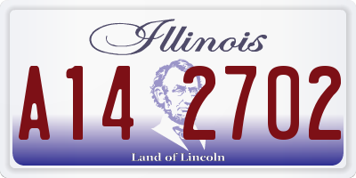 IL license plate A142702