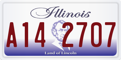 IL license plate A142707