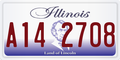 IL license plate A142708