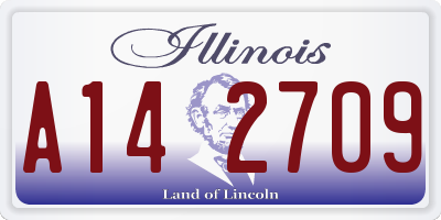 IL license plate A142709