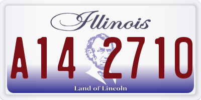 IL license plate A142710