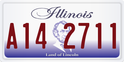 IL license plate A142711