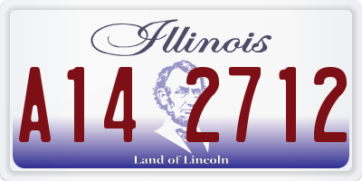 IL license plate A142712