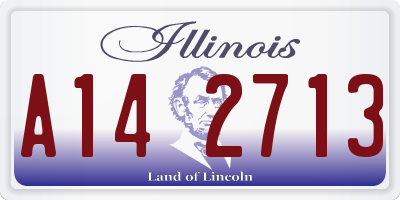IL license plate A142713
