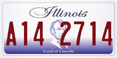 IL license plate A142714