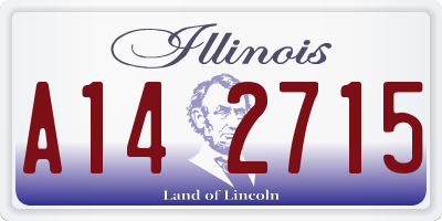 IL license plate A142715