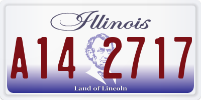 IL license plate A142717