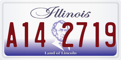 IL license plate A142719
