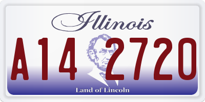 IL license plate A142720