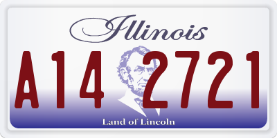IL license plate A142721