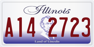 IL license plate A142723