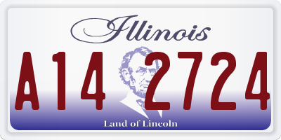 IL license plate A142724