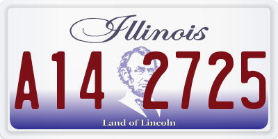 IL license plate A142725