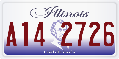IL license plate A142726