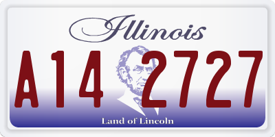 IL license plate A142727